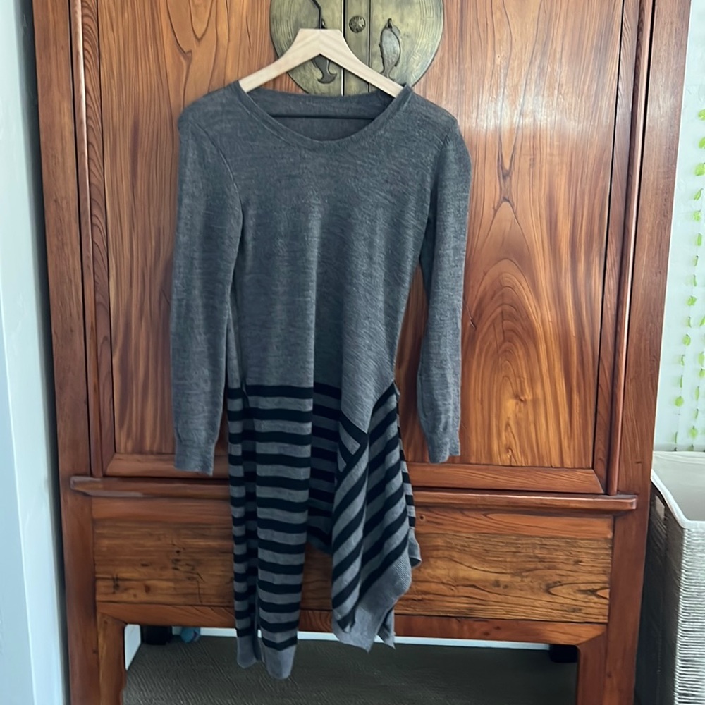 Wool Grey Asymmetrical Shirt